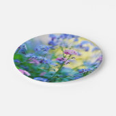 Vergeet-me-niet bloemen papieren bordje (Gekanteld)