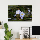 Vergeet me niet bloemen poster (Thuiskantoor)