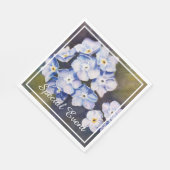 Vergeet me niet Bloemen Servet (Hoek)