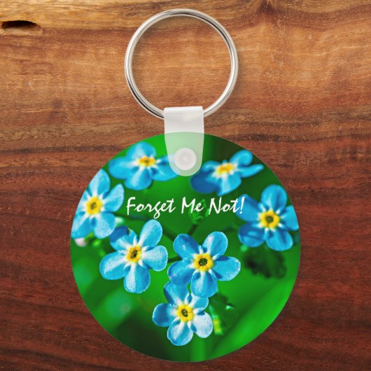 Vergeet me-niet bloemen sleutelhanger (Voorkant)
