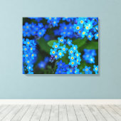 Vergeet-me-niet Bloemen Verpakt Canvas Art (Insitu (Houten vloer))