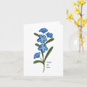 Vergeet me niet Bloemengroeten Kaart (Gele Bloem)