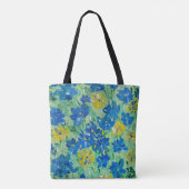 Vergeet-me-niet bloemenmoes Canvas tas (Achterkant)