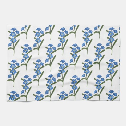 Vergeet me niet bloementheedoek theedoek (Horizontaal)