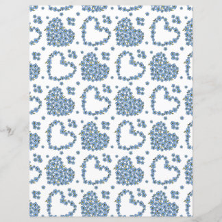 Vergeet me niet bloemenveld met harten