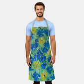 Vergeet-me-niet bloemig Schort (Gedragen)