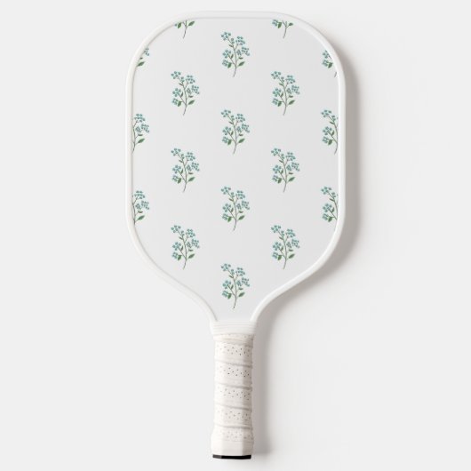 Vergeet me niet bloemig zoete preppy pickleball paddle (Achterkant)
