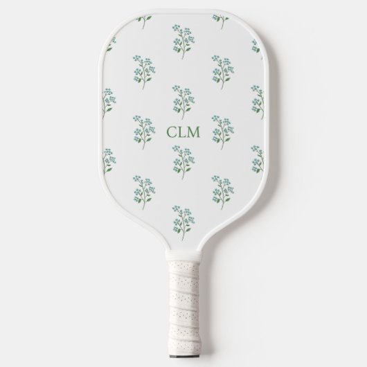 Vergeet me niet bloemig zoete preppy pickleball paddle (Voorkant)