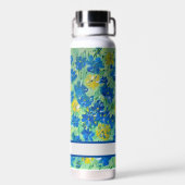 Vergeet-me-niet bloemige aangepaste naam waterfles (Achterkant)
