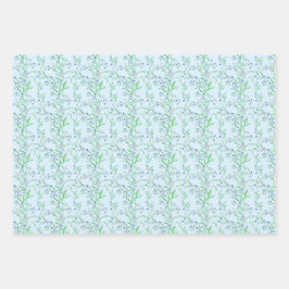 Vergeet-me-niet bloemmotief inpakpapier vel