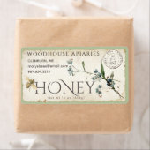 Vergeet-me-niet-bloemperkamhoning van bijen etiket (Insitu)