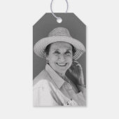 Vergeet me niet bloemzaadpakket begrafenismonument cadeaulabel (Achterkant)