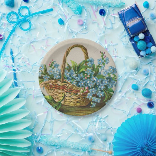 Vergeet-me-niet-bloesems Picnic Paper-Bord Papieren Bordje (Feest)