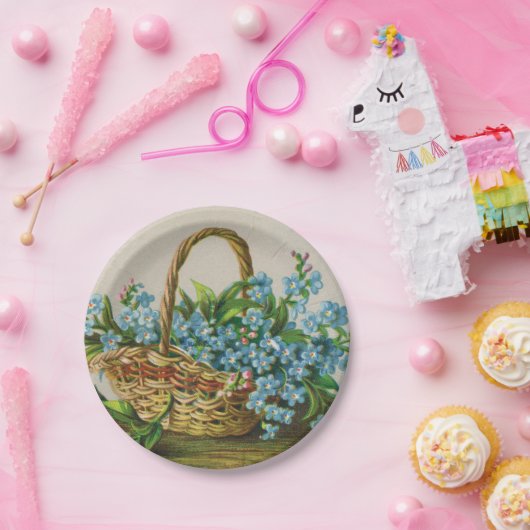 Vergeet-me-niet-bloesems Picnic Paper-Bord Papieren Bordje (Feest)