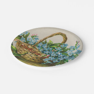 Vergeet-me-niet-bloesems Picnic Paper-Bord Papieren Bordje