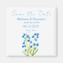 Vergeet me niet Blue Floral Spring Rustieke bruilo