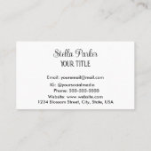 Vergeet me niet Blue Floral Visitekaartje (Achterkant)