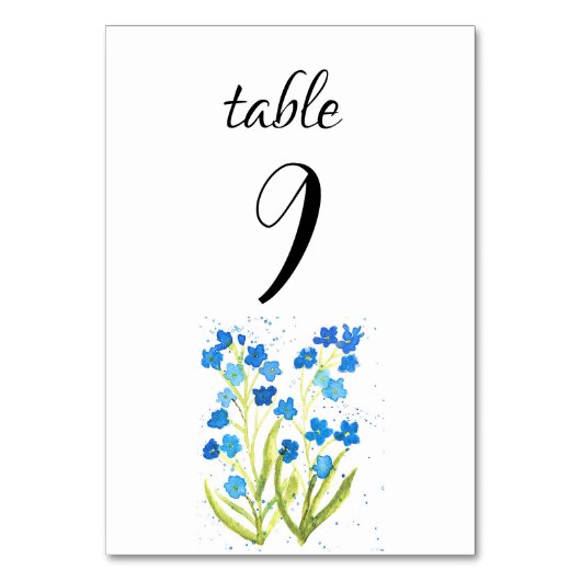 Vergeet me niet Blue Spring Bloemen Bruiloft Kaart (Achterkant)