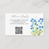 Vergeet me niet Blue Spring Flowers Floral Wedding Informatiekaartje (Voorkant)