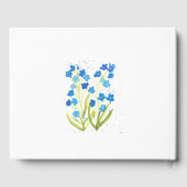 Vergeet me niet Blue Waterverf Floral Wedding Gastenboek (Achterkant)