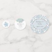 Vergeet-me-niet boeket bruiloft confetti (Voorkanten)