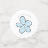 Vergeet-me-niet boeket bruiloft confetti (Kleine voorkant)