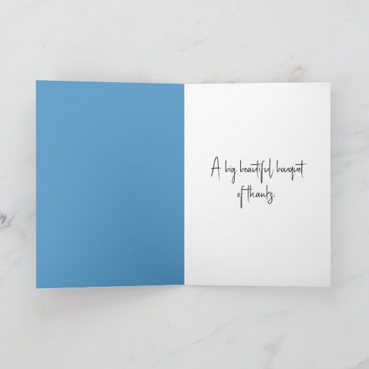 Vergeet-me-niet-boeket Dank u Kaart (Binnen)
