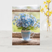 Vergeet-me-niet-boeket Dank u Kaart