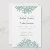 Vergeet-me-niet boeket lente bruiloft kaart (Voorkant)