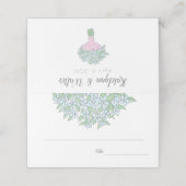 Vergeet-me-niet boeket lente bruiloft plaatskaartje (Buitenkant ongevouwen)