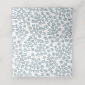 Vergeet-me-niet boeket lente bruiloft plaatskaartje (Binnenkant ongevouwen)