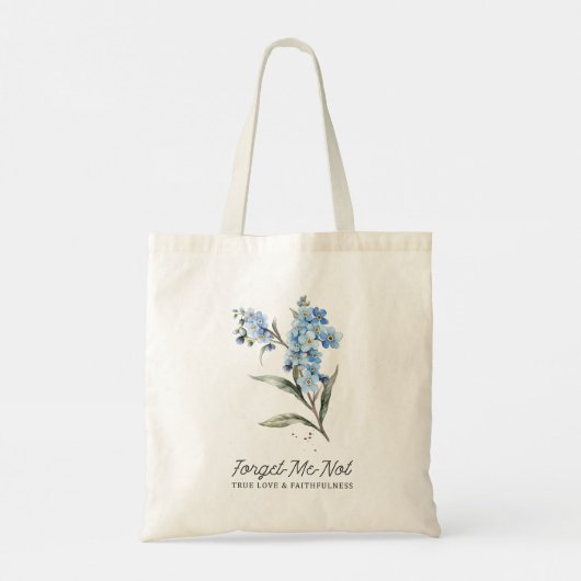 Vergeet me niet Boheemse romantische Boho Floral Tote Bag (Achterkant)