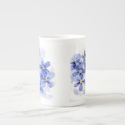 Vergeet-me-niet Bone China mok (Voorkant)