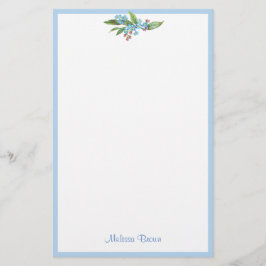 Vergeet-me-niet Bouquet Blue Flowers Cute Briefpapier