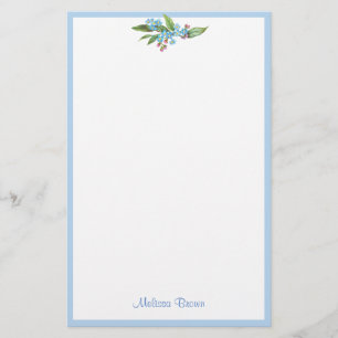 Vergeet-me-niet Bouquet Blue Flowers Cute Briefpapier