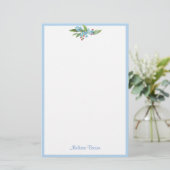 Vergeet-me-niet Bouquet Blue Flowers Cute Briefpapier (Staand voorkant)