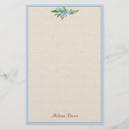Vergeet-me-niet Bouquet Blue Flowers Rustic Cute Briefpapier