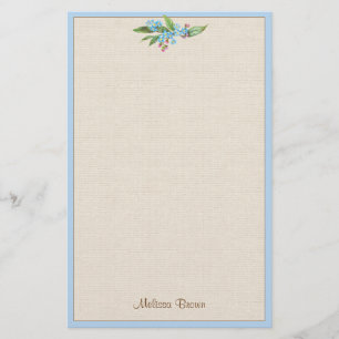 Vergeet-me-niet Bouquet Blue Flowers Rustic Cute Briefpapier