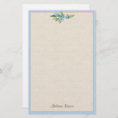 Vergeet-me-niet Bouquet Blue Flowers Rustic Cute Briefpapier (Voorkant / Achterkant)
