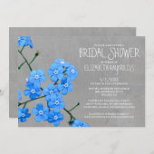 Vergeet-me-niet Bridal Shower Invitaties Kaart (Voorkant / Achterkant)