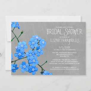 Vergeet-me-niet Bridal Shower Invitaties Kaart