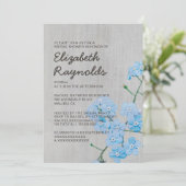 -vergeet-me-niet Bridal Shower Invitaties Kaart (Staand voorkant)