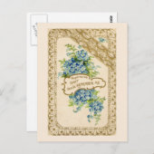 vergeet-me-niet briefkaart (Voorkant / Achterkant)