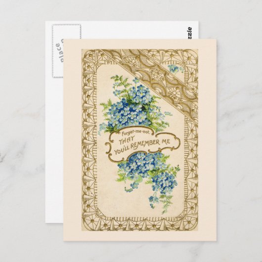  vergeet-me-niet briefkaart (Voorkant / Achterkant)