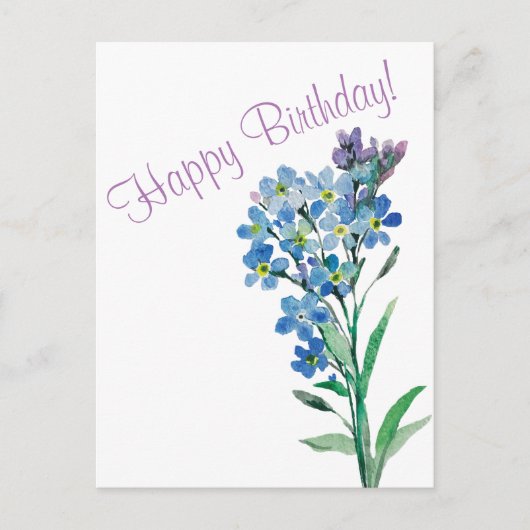 Vergeet me niet briefkaart (Voorkant)