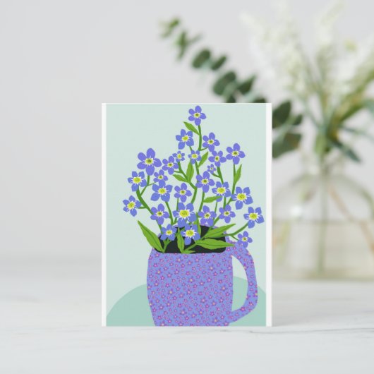 Vergeet me niet Briefkaart (Staand voorkant)