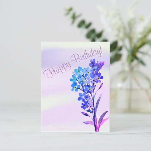 Vergeet me niet briefkaart (Staand voorkant)