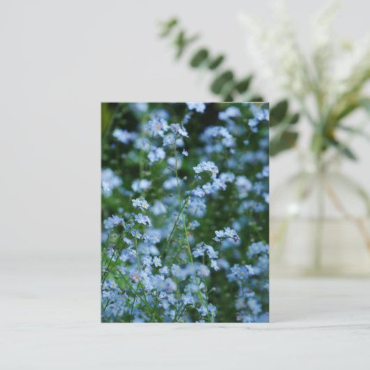Vergeet-me-niet Briefkaart van Bloemen (Staand voorkant)