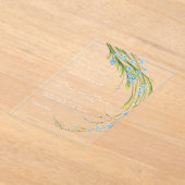 Vergeet-me-niet bruiloft acryl uitnodigingen (Laagn)