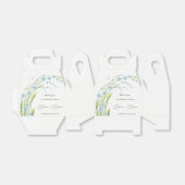 Vergeet-me-niet bruiloft bedankdoosjes (Uitgevouwen)